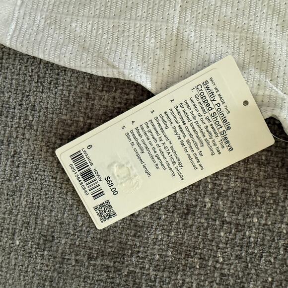 NWT Lululemon Swiftly Pointelle white-6 - Picture 2 of 6